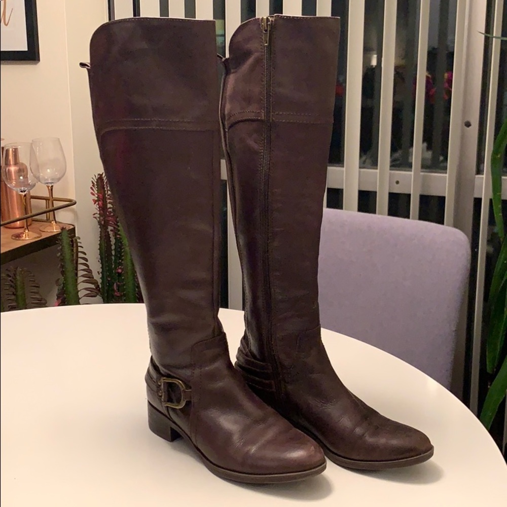 Audrey Brooke Brown Leather Riding Boots